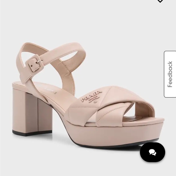 Prada Quilted Leather Ankle Strap Sandals - Picture 4 of 9